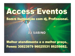 SOM, ILUMINAÇAO,DJ,PALCO,TABLADO, Globo,Fumaça,Laser,Estrobao ACCESS EVENTOS. 85 30823979.